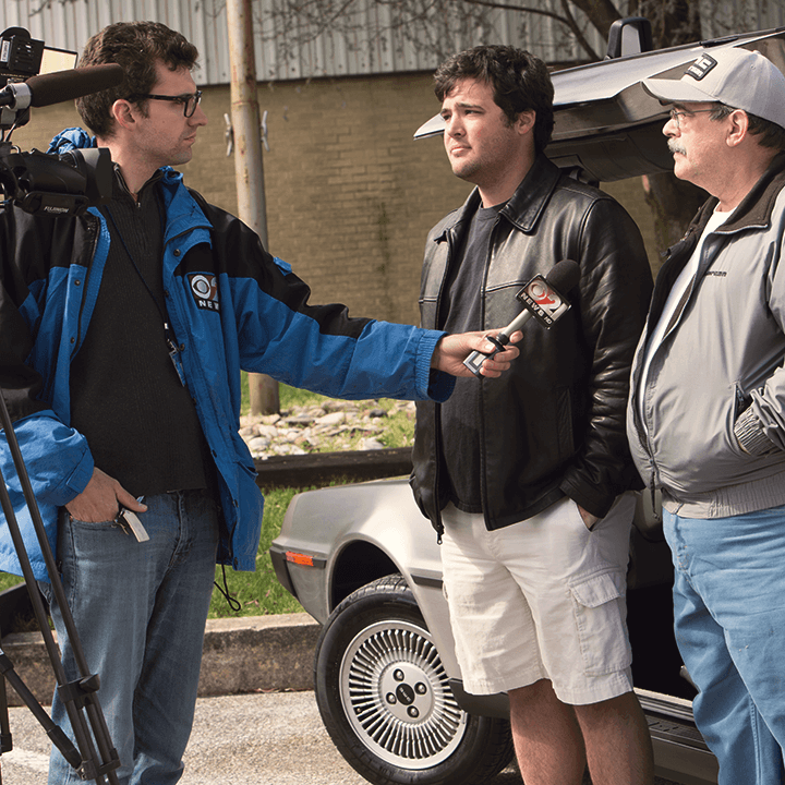 Interviews with the local newsstation